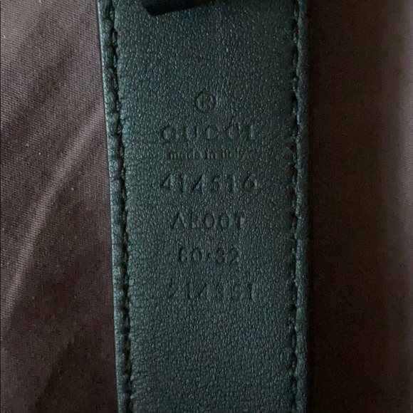Gucci black leather double G buckle 1” - Picture 7 of 8